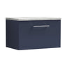[BFLE2922LBG] Bramshall Contemporary 1 Drawer Wall Hung Vanity Unit with Bellato Grey Laminate Worktop, Choice of Size and Colour - Cutout