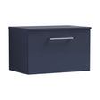 [BFLE2922W] Balterley Level Modern Bathroom 600mm Wall Hung 1-Drawer Vanity Unit with Worktop, Soft Close Drawer, Midnight Blue - Cutout