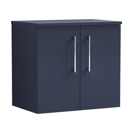 [BFLE2923W] Bramshall Contemporary 2 Door Wall Hung Vanity Unit with Worktop, 600mm, Choice of Colour - Cutout