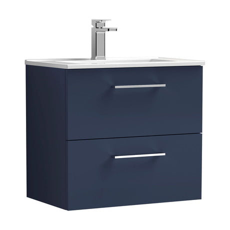 [BFLE2924B] Bramshall Contemporary 2 Soft Close Drawer Wall Hung Vanity Unit, Choice of Size/Basin Type/Colour - Cutout