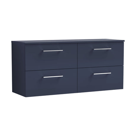 [BFLE2924W2] Bramshall Contemporary 4 Drawer Wall Hung Vanity Unit with Worktop, 1200mm, Choice of Colour - Cutout