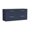 [BFLE2924W2] Bramshall Contemporary 4 Drawer Wall Hung Vanity Unit with Worktop, 1200mm, Choice of Colour - Cutout