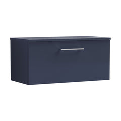[BFLE2925W] Bramshall Contemporary 1 Soft Close Drawer Wall Hung Vanity Worktop Unit, Choice of Size/Colour - Cutout