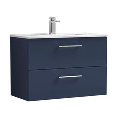 [BFLE2926B] Bramshall Contemporary 2 Soft Close Drawer Wall Hung Vanity Unit, Choice of Size/Basin Type/Colour - Cutout