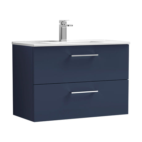[BFLE2926B] Bramshall Contemporary 2 Soft Close Drawer Wall Hung Vanity Unit, Choice of Size/Basin Type/Colour - Cutout