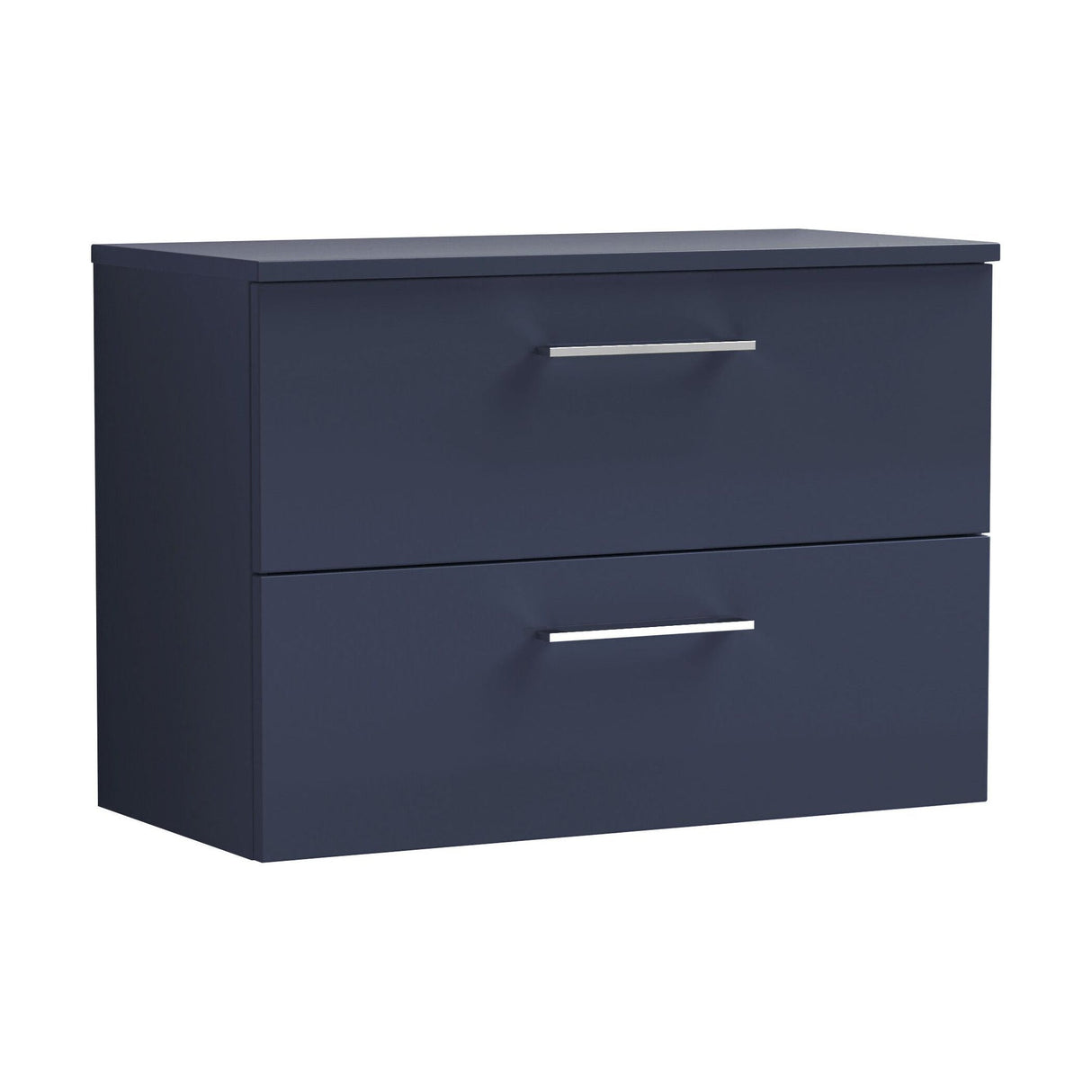 [BFLE2926W] Bramshall Contemporary 2 Soft Close Drawer Wall Hung Vanity Unit with Worktop, Choice of Size and Colour - Cutout