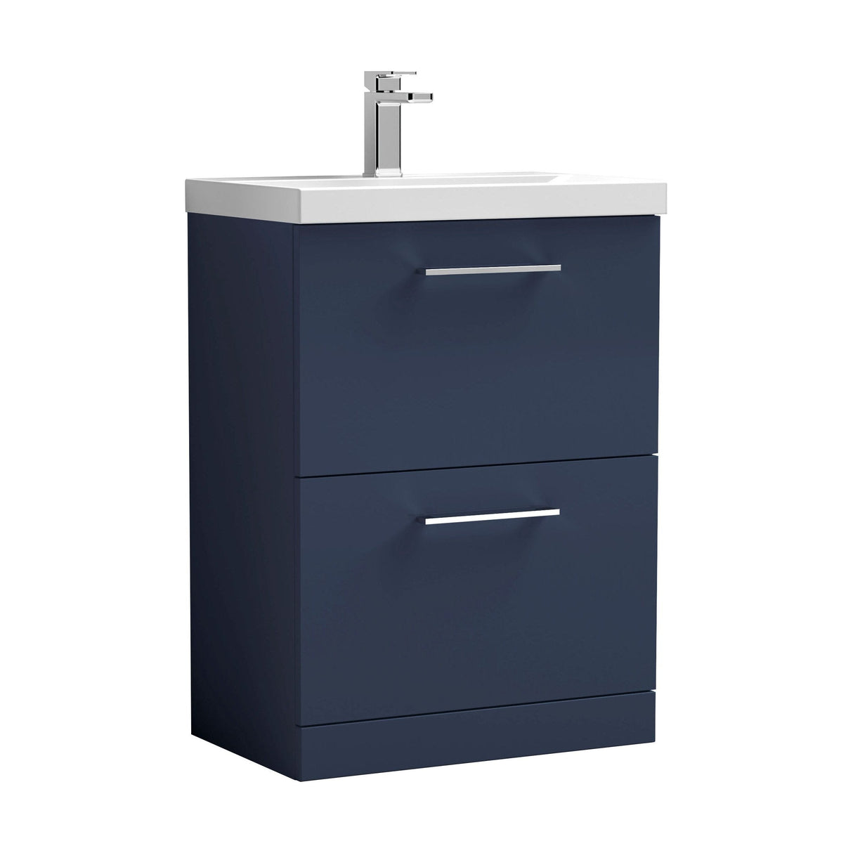 [BFLE2933A] Bramshall Contemporary 2 Drawer Floor Standing Vanity Unit, Choice of Size, Colour and Basin - Cutout