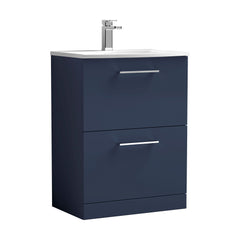 [BFLE2933G] Bramshall Contemporary 2 Drawer Floor Standing Vanity Unit, Choice of Size, Colour and Basin - Cutout