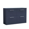 [BFLE2933W2] Bramshall Contemporary 4 Drawer Floor Standing Vanity Unit with Worktop, 1200mm, Choice of Colour - Cutout