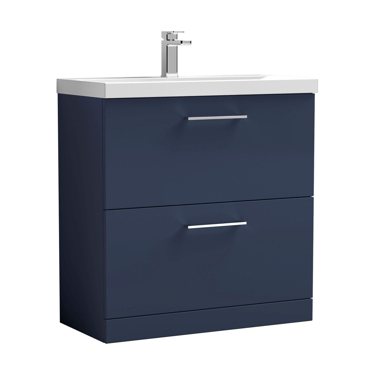 [BFLE2935D] Bramshall Contemporary 2 Drawer Floor Standing Vanity Unit, Choice of Size, Colour and Basin - Cutout