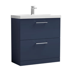 [BFLE2935D] Bramshall Contemporary 2 Drawer Floor Standing Vanity Unit, Choice of Size, Colour and Basin - Cutout