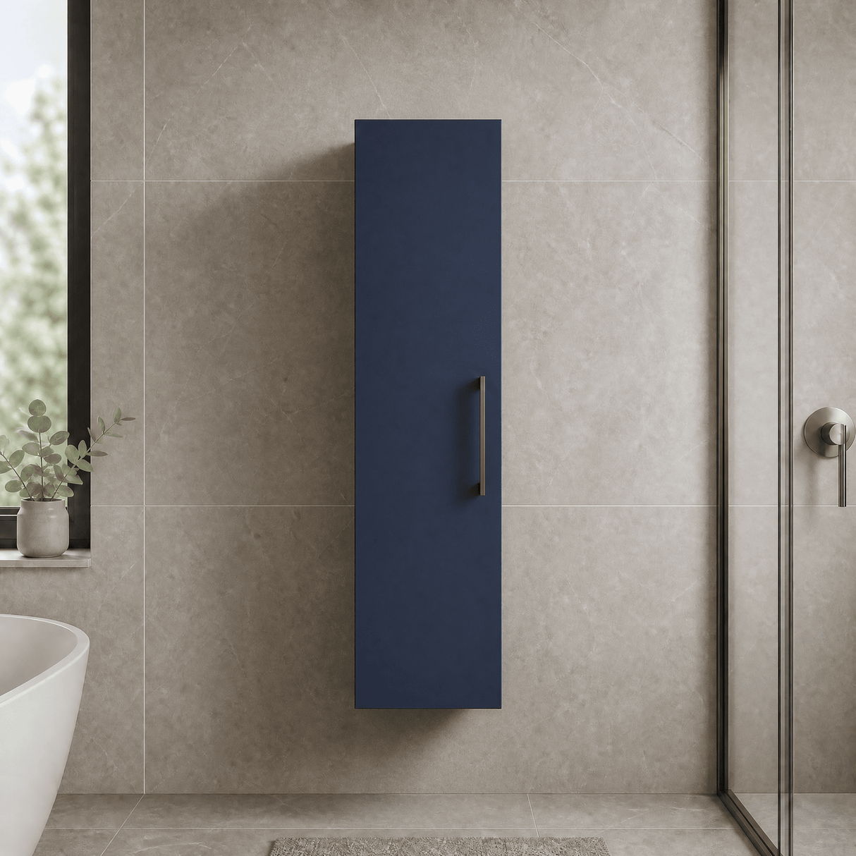 [BFLE2961H1516] Bramshall 300mm Wall Hung 1 Door Tall Unit - Choice of Colour and Handle Finish - Lifestyle 3