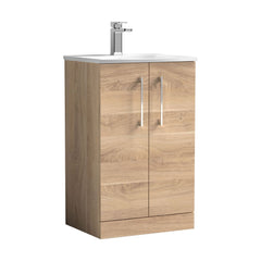 [BFLE3001G] Bramshall Contemporary 2 Soft Close Doors Floor Standing Vanity Basin Unit, Choice of Size/Basin Type/Colour - Cutout