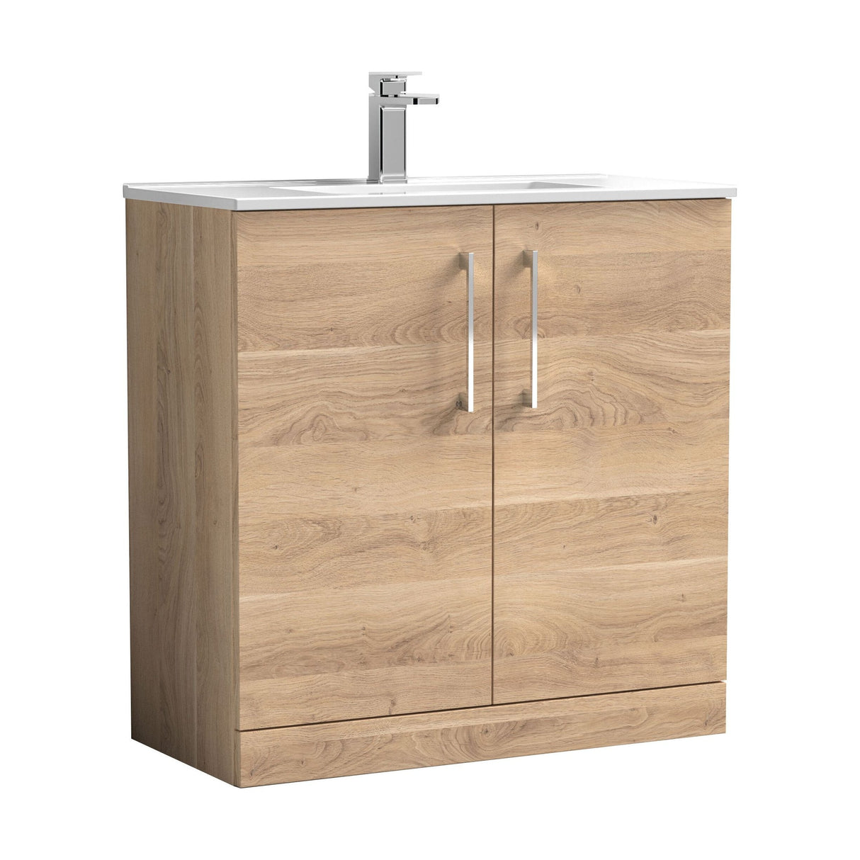[BFLE3005B] Bramshall Contemporary 2 Soft Close Doors Floor Standing Vanity Basin Unit, Choice of Size/Basin Type/Colour - Cutout