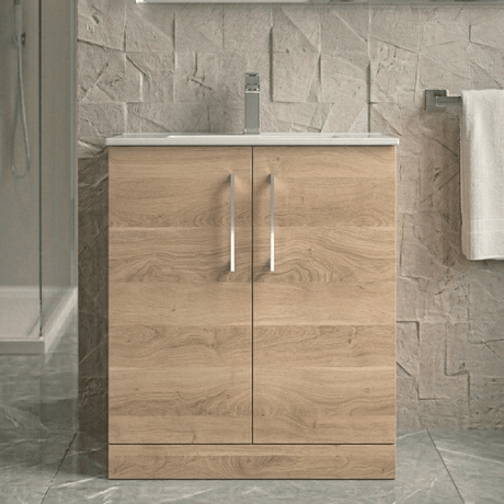 [BFLE3005B] Bramshall Contemporary 2 Soft Close Doors Floor Standing Vanity Basin Unit, Choice of Size/Basin Type/Colour - Silo