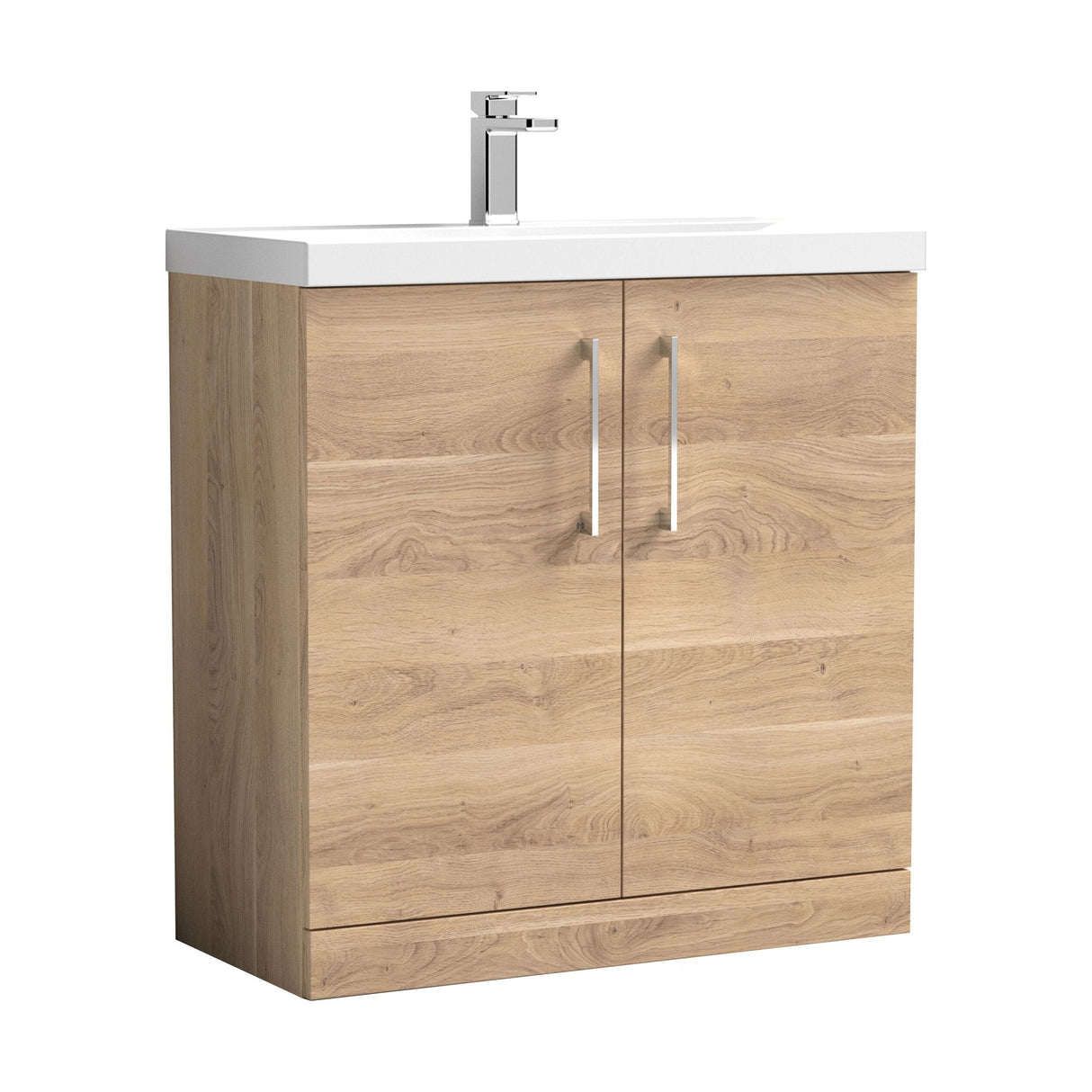 [BFLE3005D] Bramshall Contemporary 2 Soft Close Doors Floor Standing Vanity Basin Unit, Choice of Size/Basin Type/Colour - Cutout
