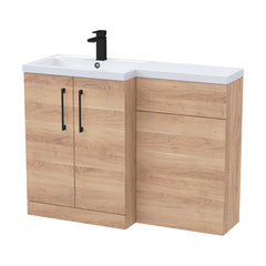 [BFLE3011LH018] Bramshall Combination Vanity Unit with Basin & WC, Left Hand, 1100mm x 390mm - Choice of Colour and Handle Finish - Cutout