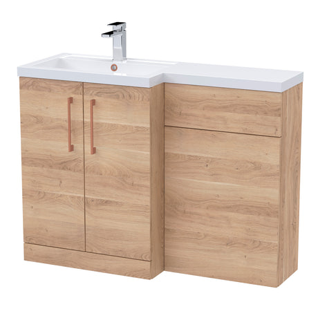 Bathroom Vanity Unit with Basin & WC Unit, Left Hand, 1100mm x 390mm - Choice of Colour