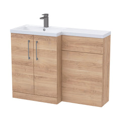 [BFLE3011LH716] Bramshall Combination Vanity Unit with Basin & WC, Left Hand, 1100mm x 390mm - Choice of Colour and Handle Finish - Cutout