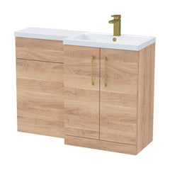 [BFLE3011RH017] Bramshall Combination Vanity Unit with Basin & WC, Right Hand, 1100mm x 390mm - Choice of Colour and Handle Finish - Cutout