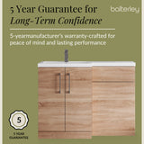 Bathroom Vanity Unit with Basin & WC, Right Hand, 1100mm x 390mm - Choice of Colour