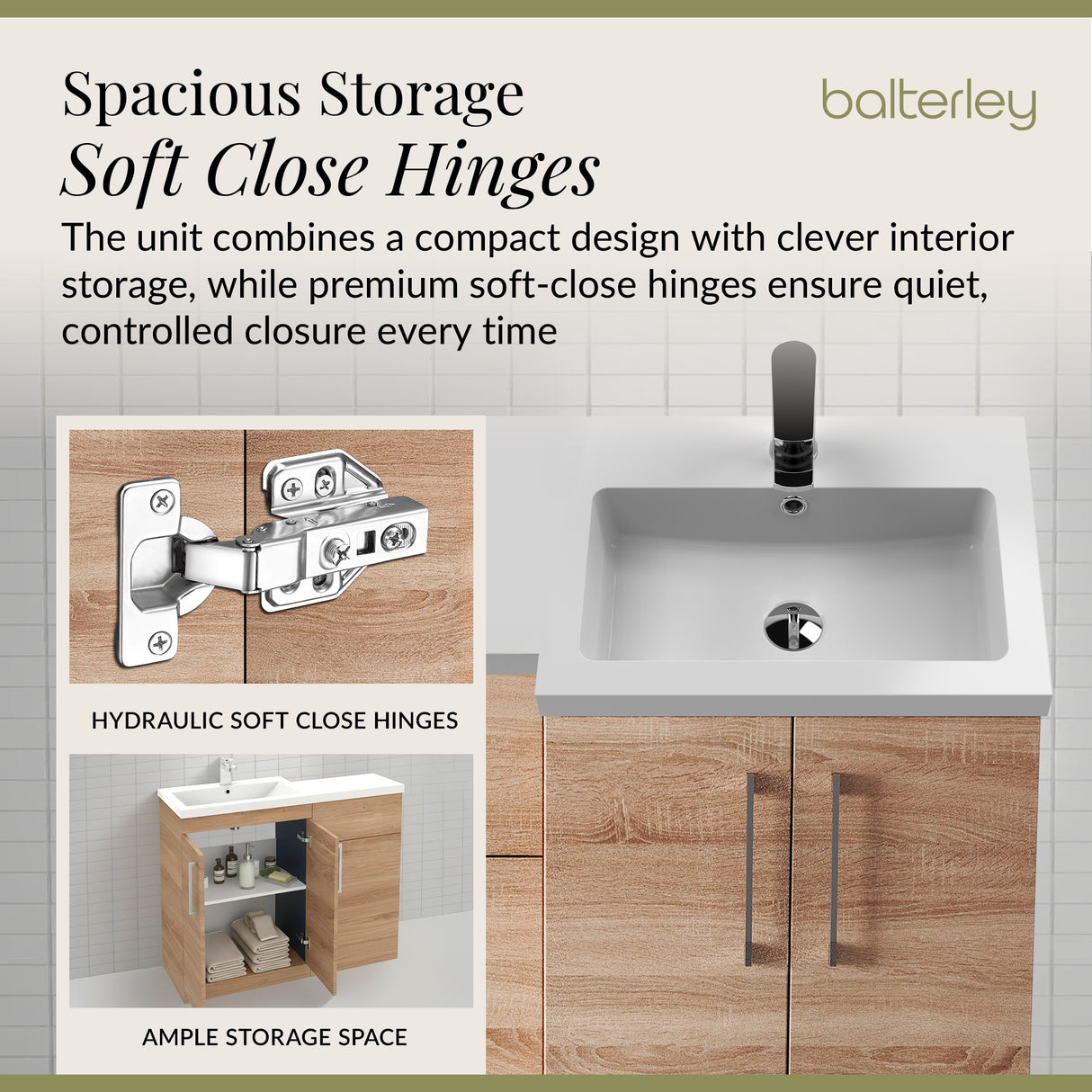 Bathroom Vanity Unit with Basin & WC, Right Hand, 1100mm x 390mm - Choice of Colour