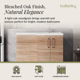 Bathroom Vanity Unit with Basin & WC, Right Hand, 1100mm x 390mm - Choice of Colour