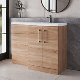 Bramshall Combination Vanity Unit with Basin & WC, Right Hand, 1100mm x 390mm - Choice of Colour and Handle Finish