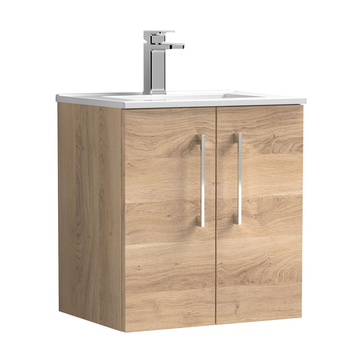 [BFLE3021B] Bramshall Contemporary 2 Door Wall Hung Vanity Basin Unit, Choice of Size, Colour and Basin - Cutout