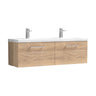 [BFLE3022F2] Bramshall Wall Hung 2 Drawer Vanity Basin Unit - 1200mm - Choice of Colour and Basin Type - Cutout