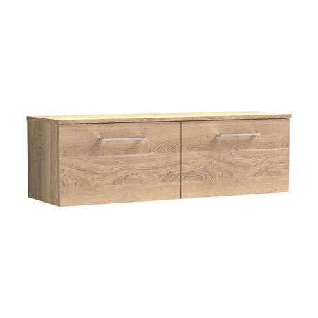 [BFLE3022W2] Bramshall 1200mm Wall Hung 2 Drawer Vanity Unit with Worktop, Choice of Colour - Cutout