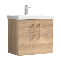 [BFLE3023D] Bramshall Contemporary 2 Door Wall Hung Vanity Basin Unit, Choice of Size, Colour and Basin - Cutout