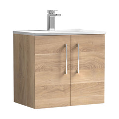 [BFLE3023G] Bramshall Contemporary 2 Door Wall Hung Vanity Basin Unit, Choice of Size, Colour and Basin - Cutout