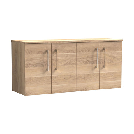 [BFLE3023W2] Bramshall Contemporary 4 Door Wall Hung Vanity Unit with Worktop, 1200mm, Choice of Colour - Cutout