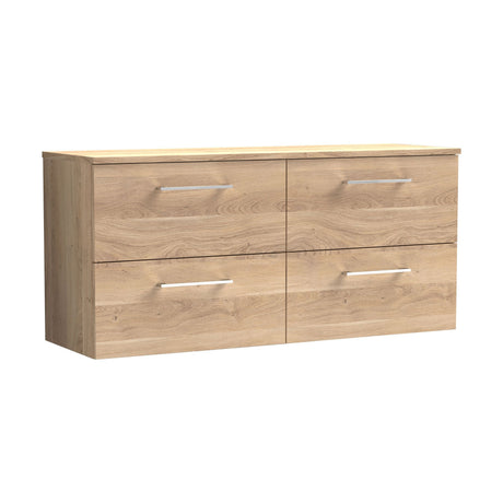 [BFLE3024W2] Bramshall Contemporary 4 Drawer Wall Hung Vanity Unit with Worktop, 1200mm, Choice of Colour - Cutout
