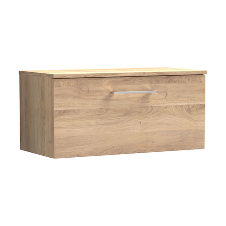 [BFLE3025W] Bramshall Contemporary 1 Soft Close Drawer Wall Hung Vanity Worktop Unit, Choice of Size/Colour - Cutout