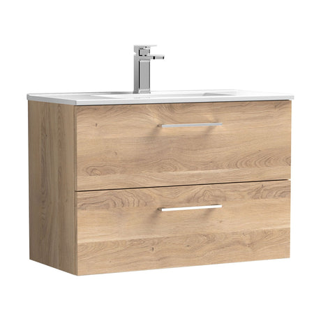[BFLE3026B] Bramshall Contemporary 2 Soft Close Drawer Wall Hung Vanity Unit, Choice of Size/Basin Type/Colour - Cutout