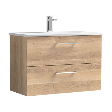 [BFLE3026G] Bramshall Contemporary 2 Soft Close Drawer Wall Hung Vanity Unit, Choice of Size/Basin Type/Colour - Cutout