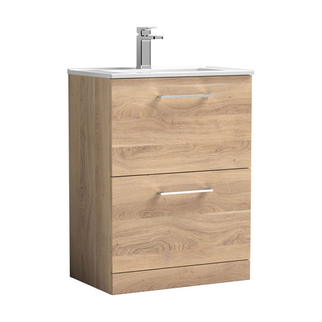 [BFLE3033B] Bramshall Contemporary 2 Drawer Floor Standing Vanity Unit, Choice of Size, Colour and Basin - Cutout