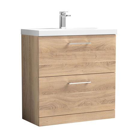 [BFLE3035D] Bramshall Contemporary 2 Drawer Floor Standing Vanity Unit, Choice of Size, Colour and Basin - Cutout