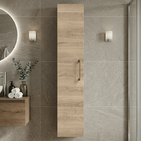 [BFLE3061H017] Bramshall 300mm Wall Hung 1 Door Tall Unit – Choice of Colour and Handle Finish - Silo
