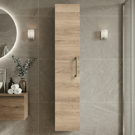 [BFLE3061H716] Bramshall 300mm Wall Hung 1 Door Tall Unit – Choice of Colour and Handle Finish - Silo
