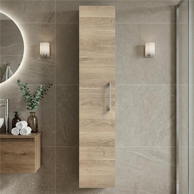 [BFLE3061] Bramshall 300mm Wall Hung 1 Door Tall Unit – Choice of Colour and Handle Finish - Silo