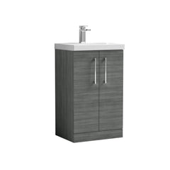 [BFLE501A] Contemporary Floor Standing Vanity Unit with Mid-Edge Basin, Choice of Size - Cutout