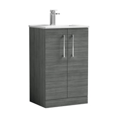 [BFLE501B] Bramshall Contemporary 2 Soft Close Doors Floor Standing Vanity Basin Unit, Choice of Size/Basin Type/Colour - Cutout