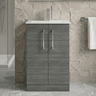 [BFLE501B] Bramshall Contemporary 2 Soft Close Doors Floor Standing Vanity Basin Unit, Choice of Size/Basin Type/Colour - Silo