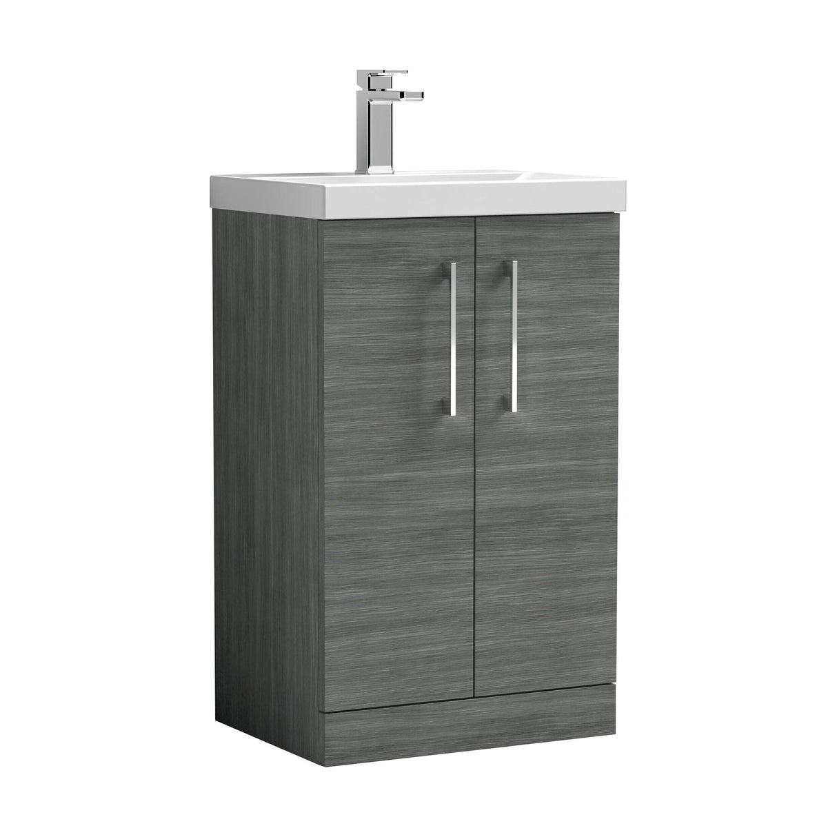 [BFLE501D] Bramshall Contemporary 2 Soft Close Doors Floor Standing Vanity Basin Unit, Choice of Size/Basin Type/Colour - Cutout