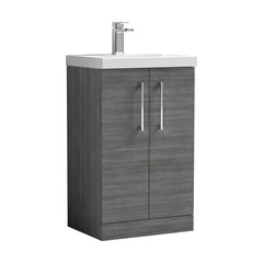 [BFLE501D] Bramshall Contemporary 2 Soft Close Doors Floor Standing Vanity Basin Unit, Choice of Size/Basin Type/Colour - Cutout
