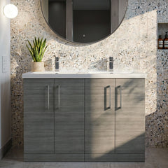 [BFLE503C2] Bramshall Floor Standing 4 Door Vanity Basin Unit - Choice of Colour and Basin Type - Silo