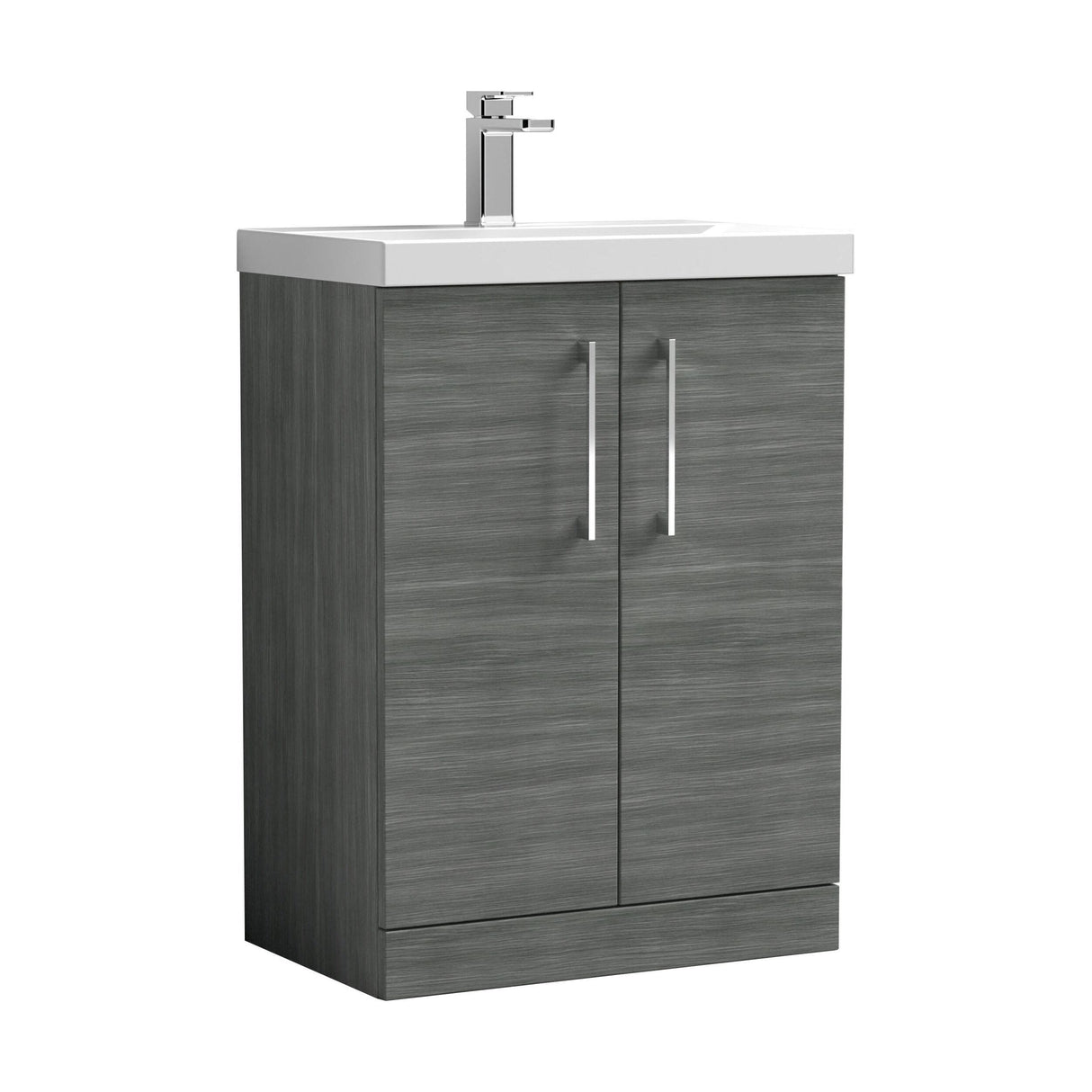 [BFLE503D] Bramshall Contemporary 2 Soft Close Doors Floor Standing Vanity Basin Unit, Choice of Size/Basin Type/Colour - Cutout